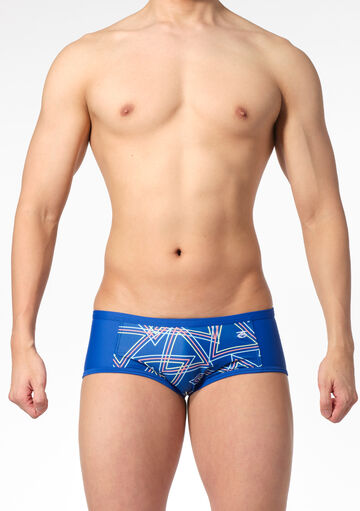 Triangle Line Swim Boxer,blue, small image number 1