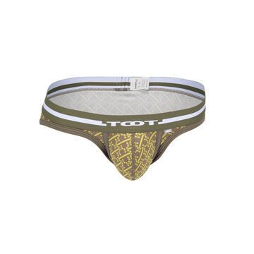 Net Gusset Bikini,olive, small image number 0