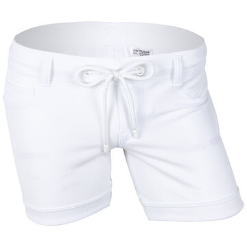 Denim-Like Swim Shorts,white, small image number 0