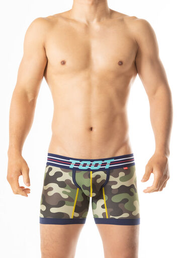 Vivid Camo Long Boxer,navy, small image number 1