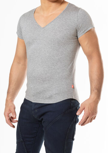 Organic Cotton V-neck T,gray, small image number 4