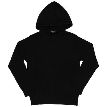 Knit Hoodie,black, small image number 0