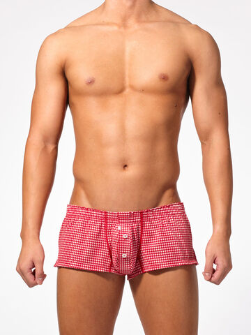 Delave Seersucker Fit Trunks,red, small image number 1