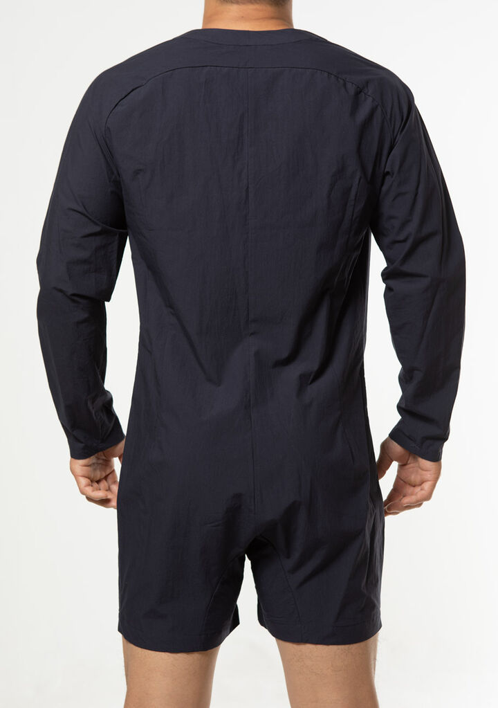 Solid Union Suit,navy, medium image number 3
