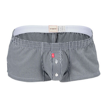Gingham Seersucker Fit Trunks,navy, small image number 0