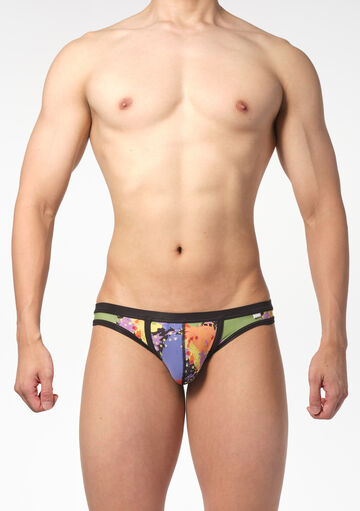 Mixed Paint Thong,ブラック, small image number 1