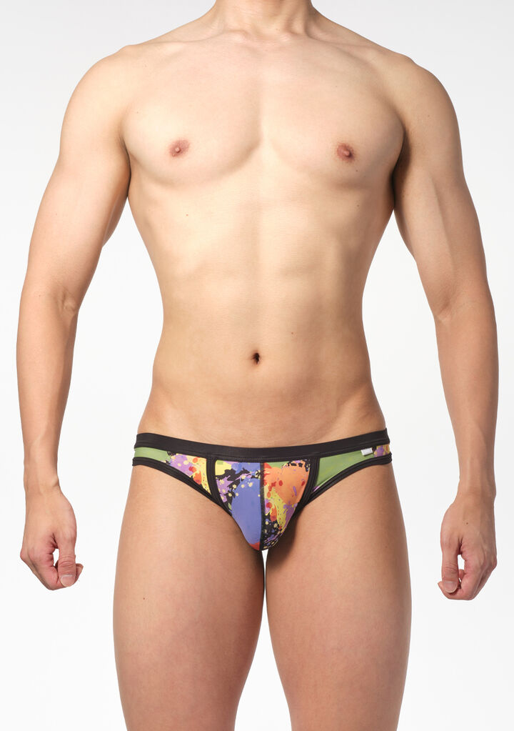 Mixed Paint Thong,ブラック, medium image number 1