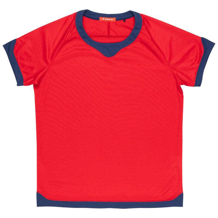 Curvy-cut T-shirt,red, medium image number 0