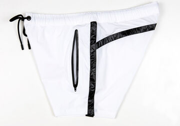 Stretch Taffeta Shorts,white, small image number 6