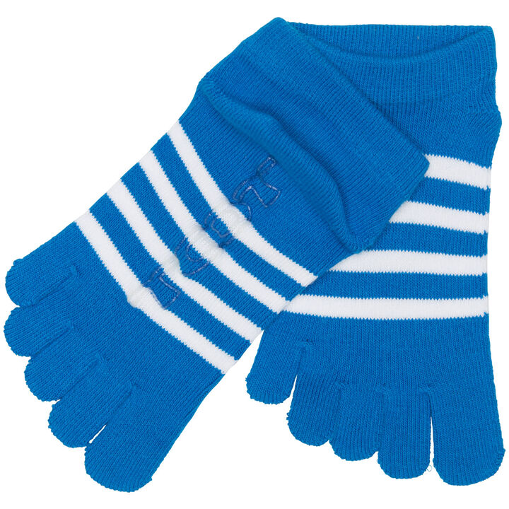 Stripe line finger socks,blue, medium image number 0