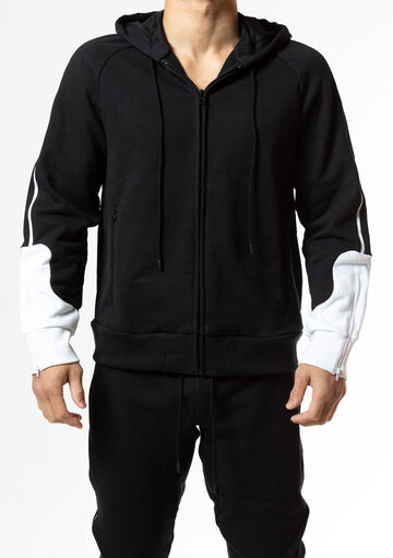 Pacific Fleece-lined Zip-Up Hoodie,black, small image number 1