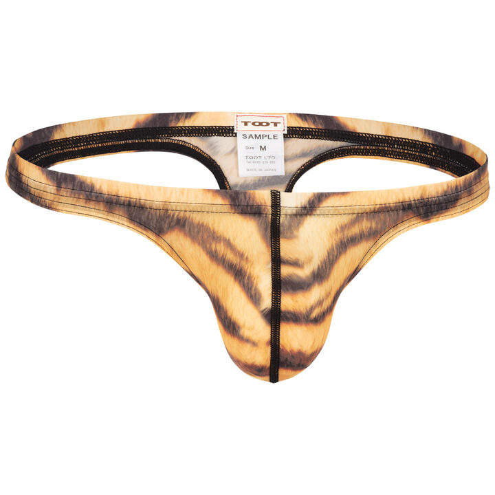 TIGER Pattern Thong,brown, medium image number 0