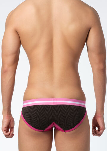 Herringbone Cotton Bikini,magenta, small image number 2