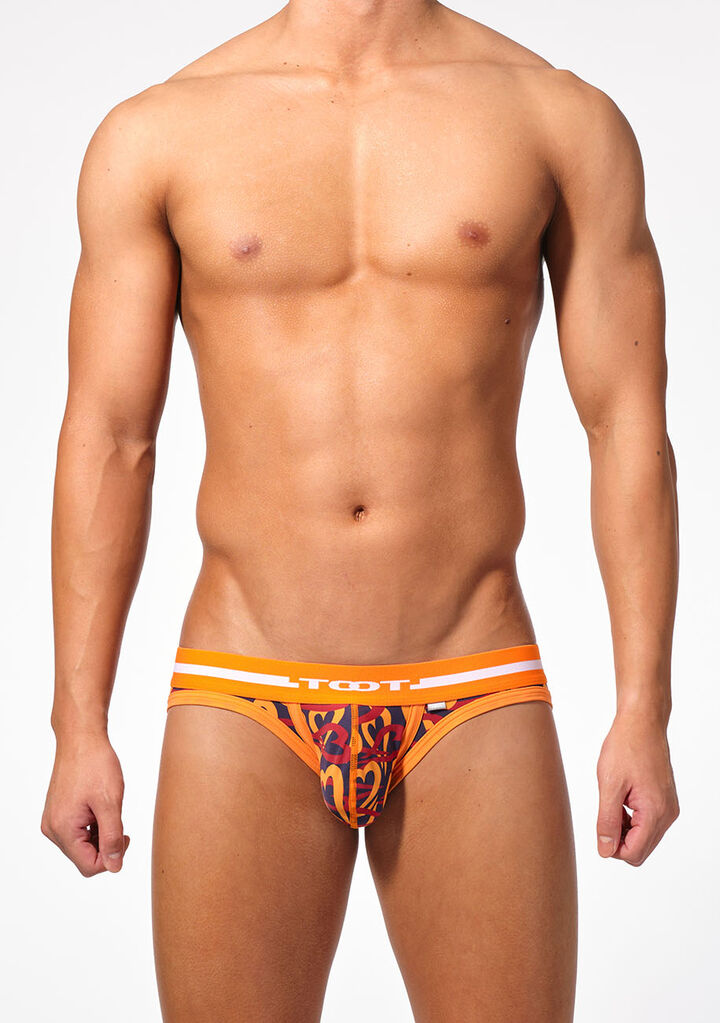 Heart Camo Bikini,orange, medium image number 1