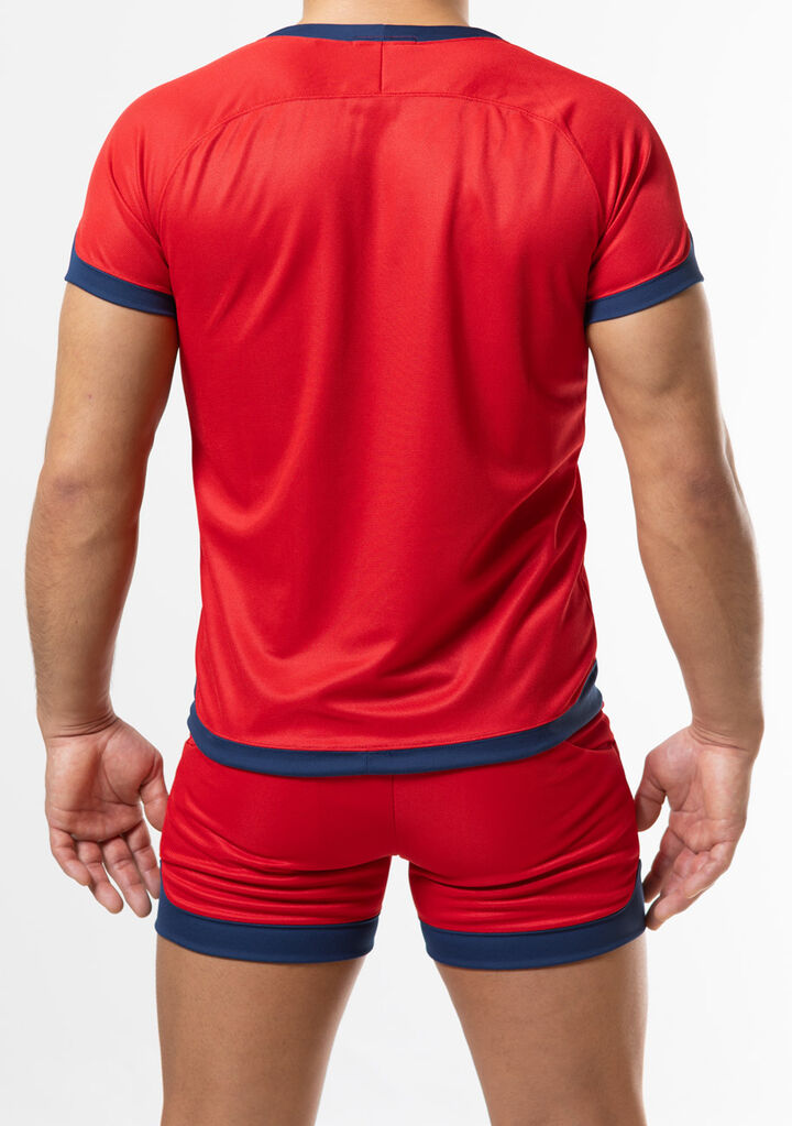 Curvy-cut T-shirt,red, medium image number 3