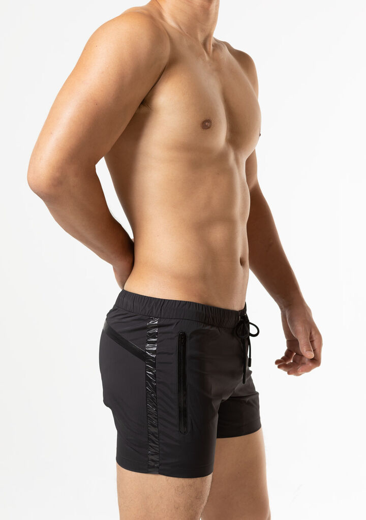 Stretch Taffeta Shorts,black, medium image number 4
