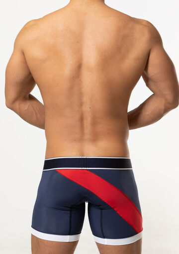 Red Slash Long Boxer,navy, small image number 3