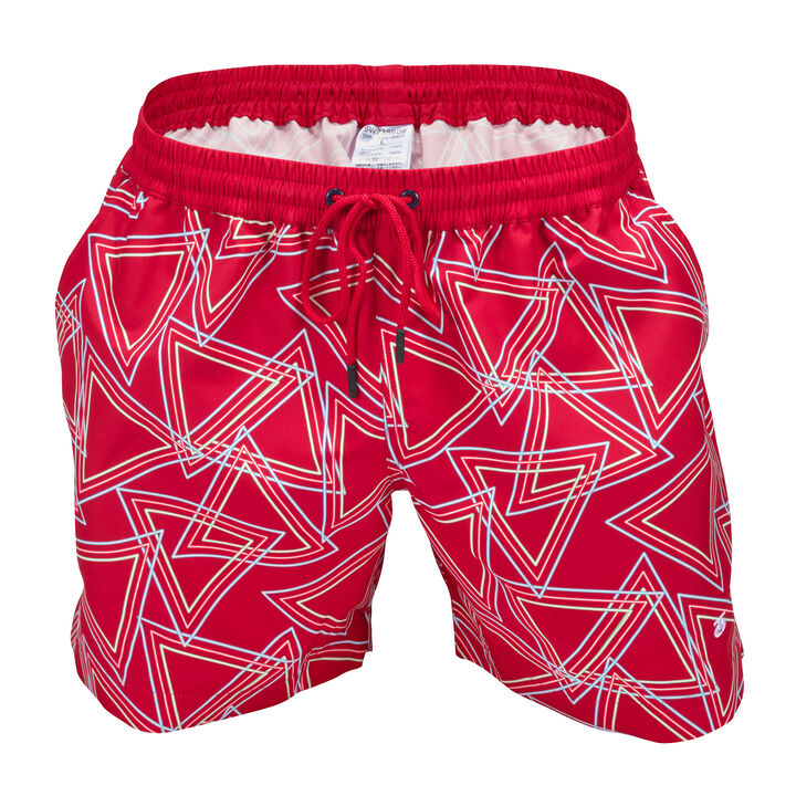 Triangle Line Surf Shorts,red, medium image number 0