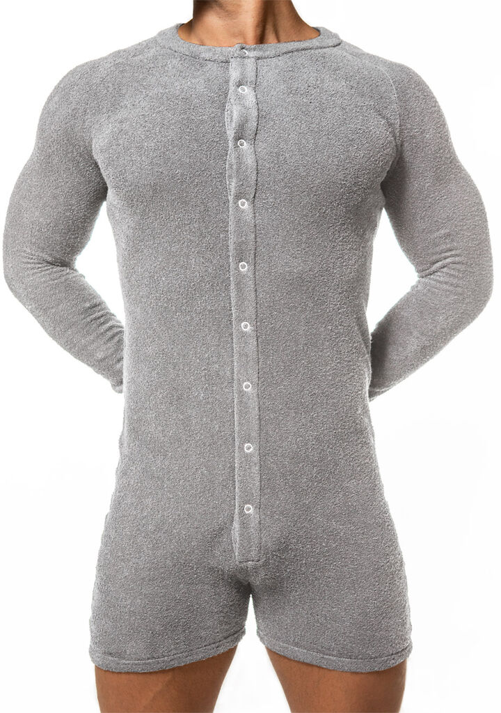 Pile Union Suit,gray, medium image number 1