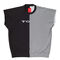 Two-tone Colored Cropped Sleeve T-shirt,gray, swatch
