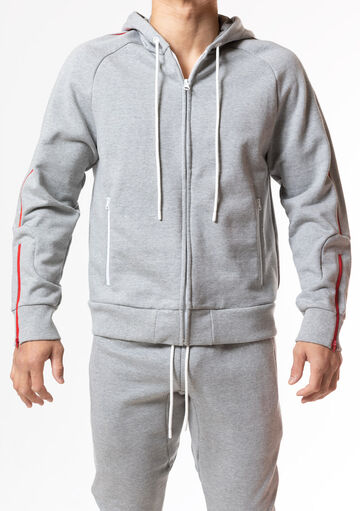 Pacific Fleece-lined Zip-Up Hoodie,gray, small image number 1