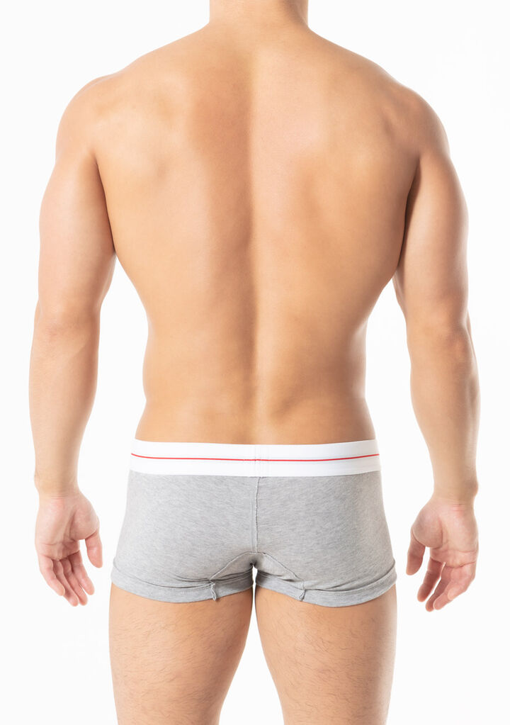Rough Trimmed Cotton Jersey Boxer,gray, medium image number 3