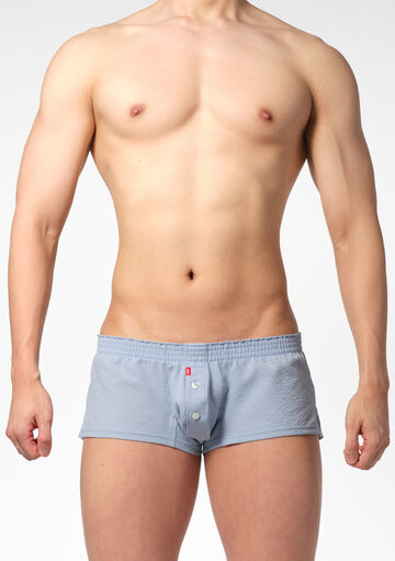 Gingham Seersucker Fit Trunks image number 1
