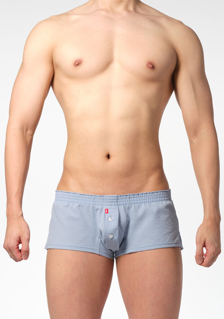 Gingham Seersucker Fit Trunks image number 1