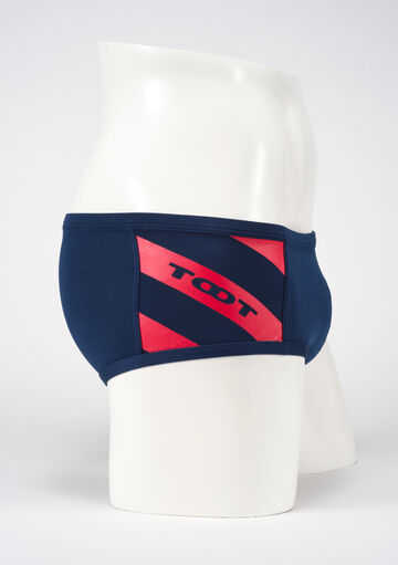 Diagonal Line & Logo Swim Boxer,navy, small image number 2