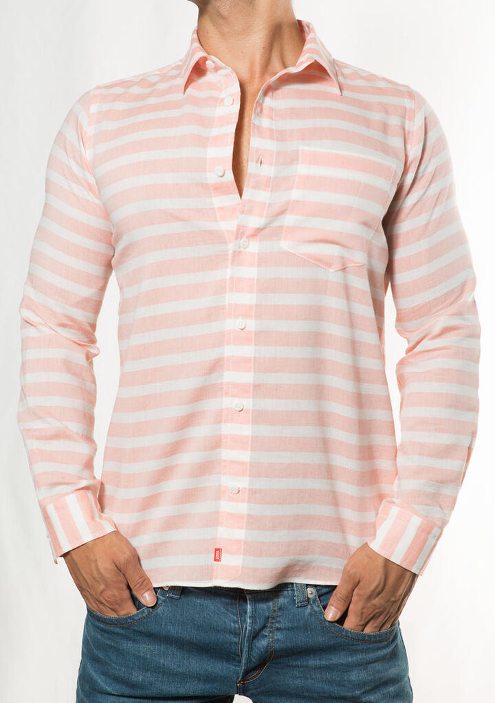 Airy border shirt,, medium image number 1