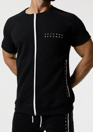 Zip Up sweatshirt,black, small image number 2