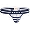 Horizontal-Irregular-Stripe Thong,navy, swatch