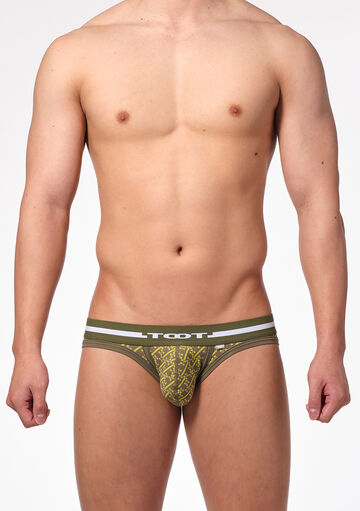 Net Gusset Bikini,olive, small image number 1