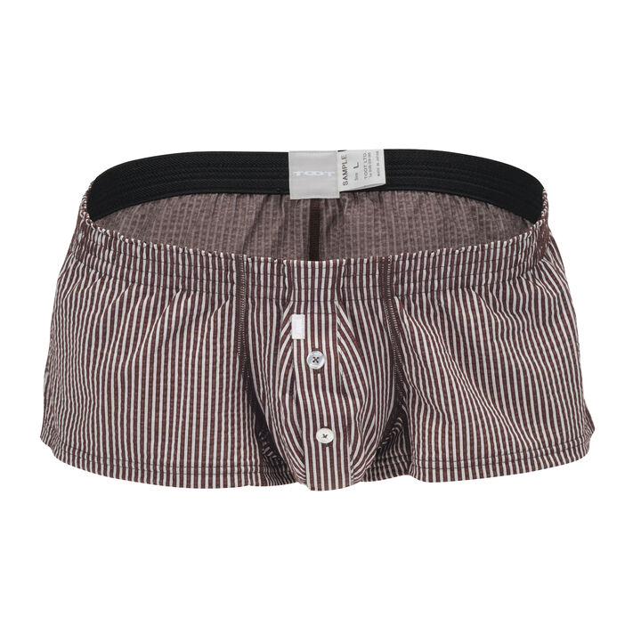 Stripe Seersucker Fit Trunks '23,brown, medium image number 0