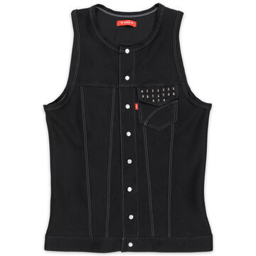 17th denim studs tank,, small image number 0