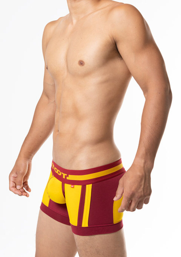 Double Line Short Boxer,darkred, medium image number 2