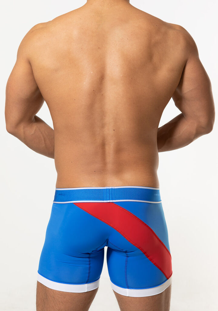 Red Slash Long Boxer,blue, medium image number 3