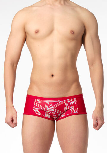 Triangle Line Swim Boxer,red, small image number 1