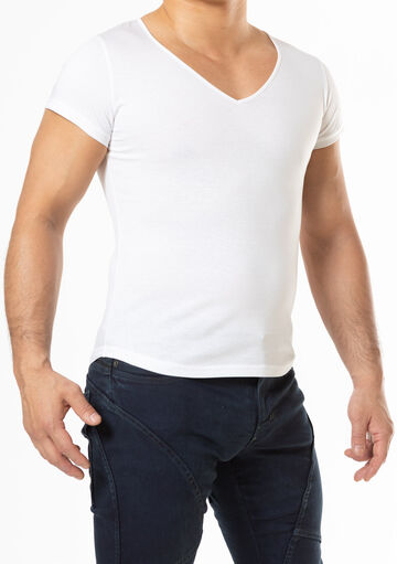 Organic Cotton V-neck T,white, small image number 4