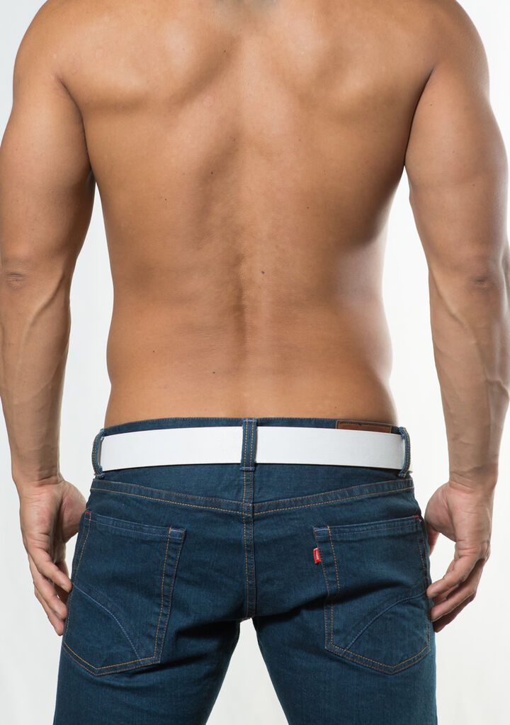 Men's Belt/White Cracking,, medium image number 2