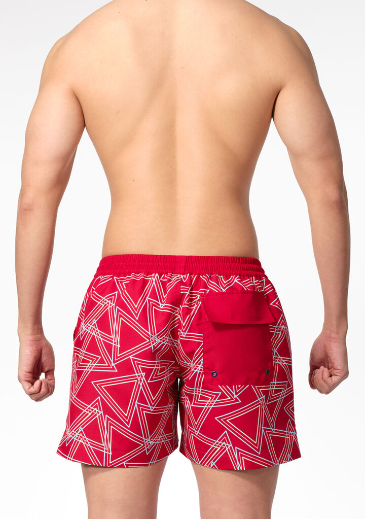 Triangle Line Surf Shorts,red, medium image number 2