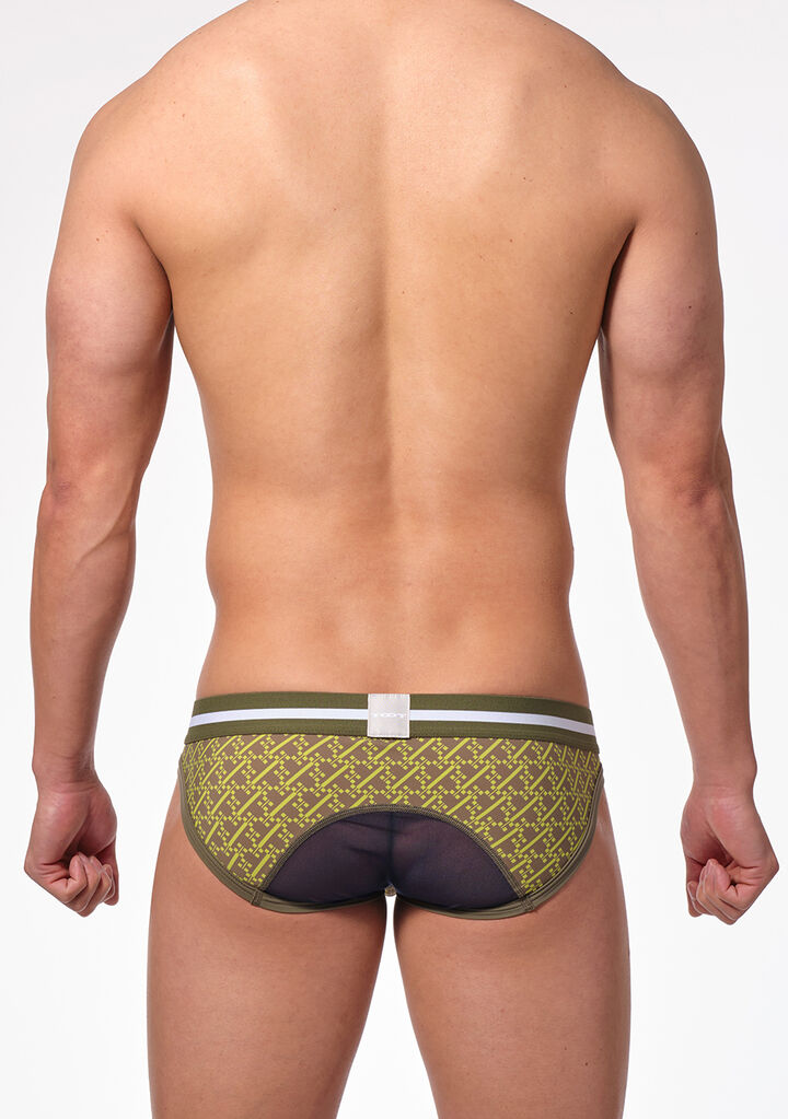 Net Gusset Bikini,olive, medium image number 2
