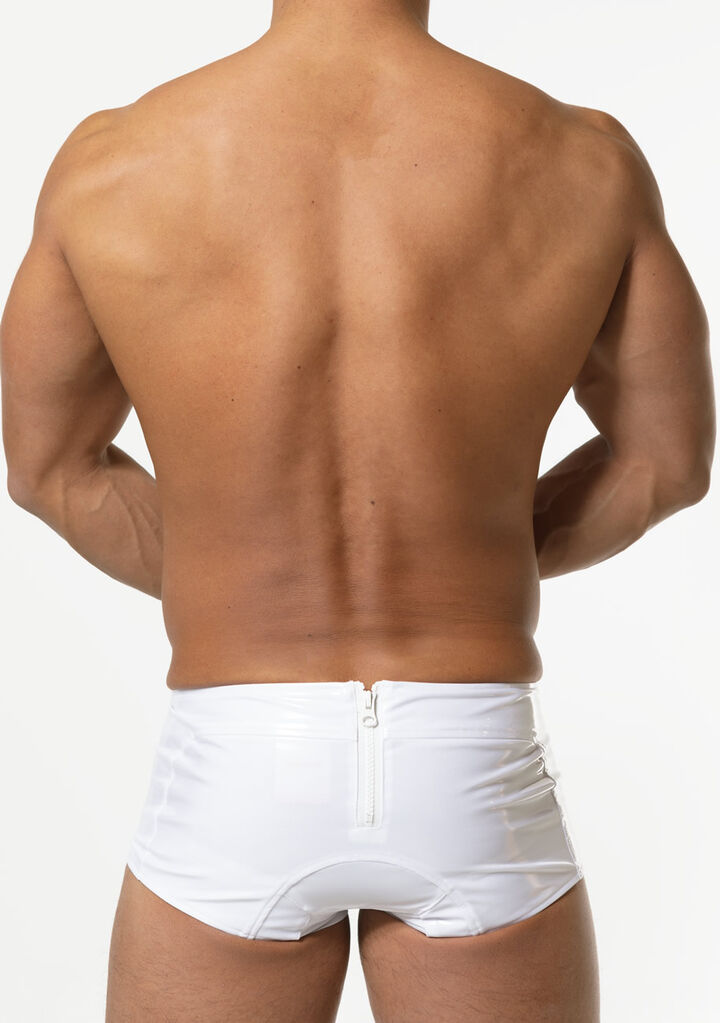 Laminated swim pants,white, medium image number 3