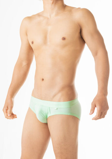 Piece-Dyed Cotton Brief,yellowgreen, small image number 2