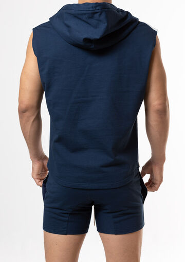 Side Line Sleeveless Parka,navy, small image number 3
