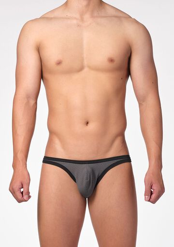 Bump Mesh Two-tone Bikini,darkgray, small image number 1