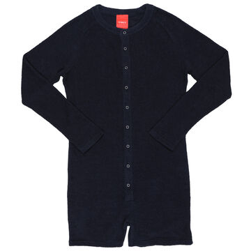 Pile Union Suit,navy, small image number 0