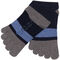 Wide line finger socks,navy, swatch