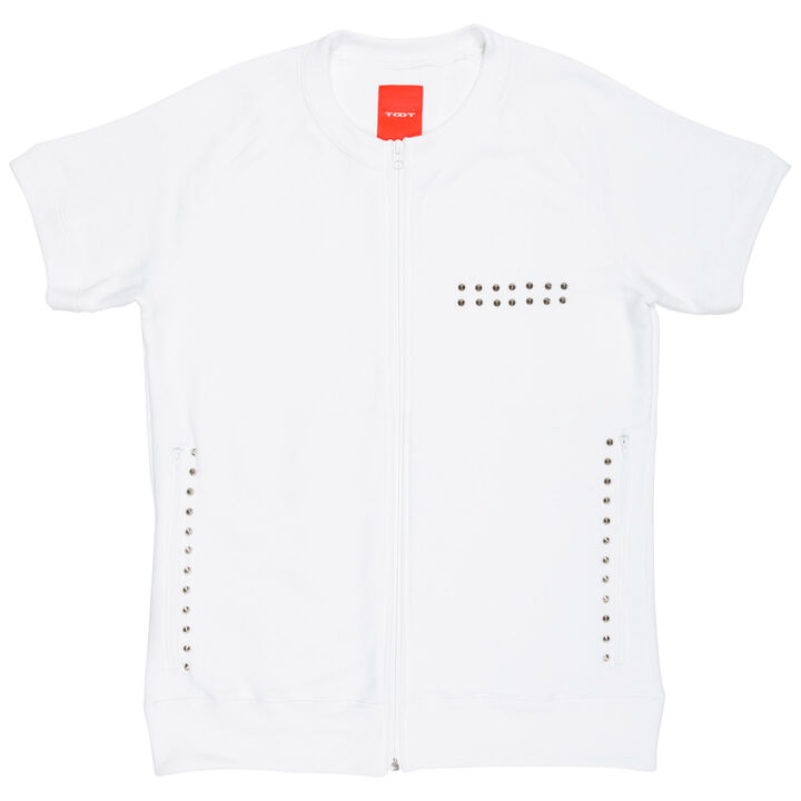 Zip Up sweatshirt,white, medium image number 0