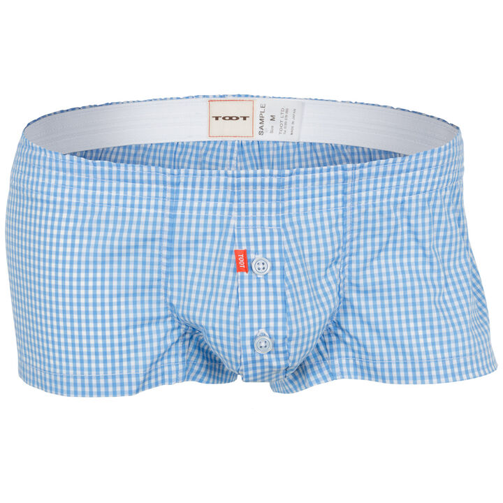 Gingham Check Fit Trunks - the Revival Version,, medium image number 0